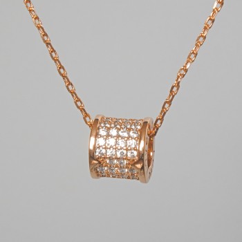 Верижка Xuping със висулка със бели стрази, диаметър 7×8 мм, дължина 41–44 см, дебелина 1 мм