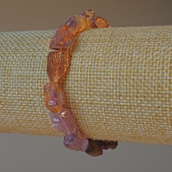 Гривна от аметист и ягодов кварц