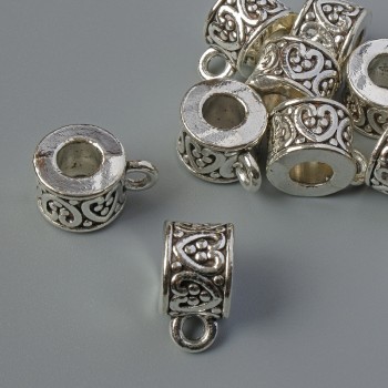 Бейл фурнитура, диаметър 7×9,5 мм, отвора 4,5 мм, опаковка 9 бр, 20 грама