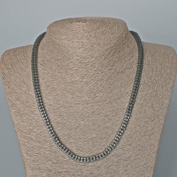 Колие от хематит «Цвете» 50 см