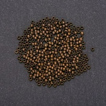 Кримп фиксатори «захипи», диаметър 2,5 мм, бронзов метален цвят, 200 г