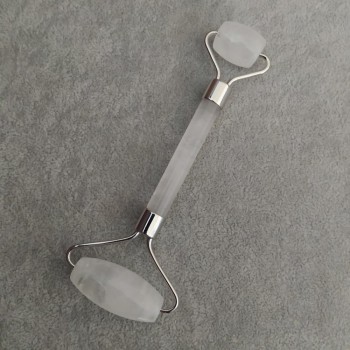 Масажор от кристал, двустранен, дължина 14,5 см, със сребрист метал