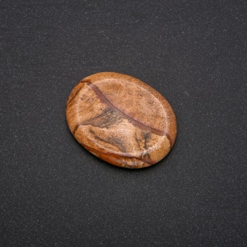 Масажор-скребач за лице от естествен камък Пейзажна яшма 45,5х35,5 мм