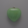 Ожерелие със сърце от нефрит, диаметър 30×30×12 мм, дължина 36 мм