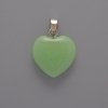 Медальон със сърце от нефрит, диаметър 16×16×5 мм, дължина 23 мм