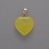 Кулон „Сърце“ от цитрин, диаметър 15×15×6 мм, дължина около 23 мм