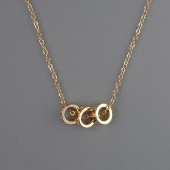 Висулка на синджир от златист метал, диаметър 8×3 мм, дебелина 1 мм + -, дължина 40–45 см +