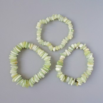 Браслет от оникс галтовани мъниста, диаметри в асортимент от 8×3 мм до 14×3 мм +/-, дължина 18 см +/- (еластична основа)