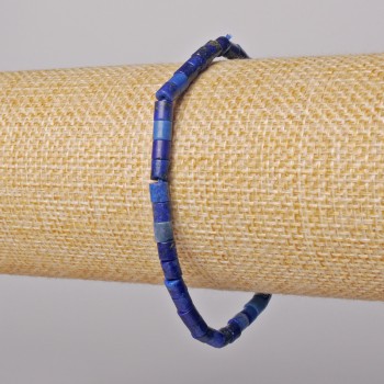 Браслет лазурит — натурален камък, огранка, диаметър 4×4 мм, дължина 18 см ± (еластична основа)