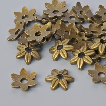 Крайник за фурнитура, диаметър 9×2 мм, диаметър на отвора 2,5 мм, опаковка 30 бр. +/- бронзов цвят на метал