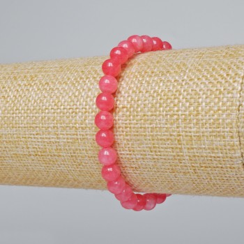 Гривна с турмалин, гладко топче, диаметър 6 мм, дължина 18 см (еластична)