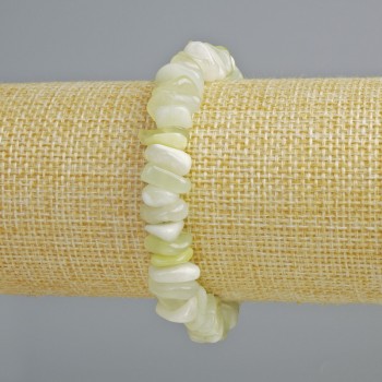 Гривна от жадеит — естествен камък, частички, диаметър 10×3 мм ±, дължина 18 см ± (еластична)