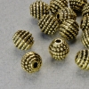 Фурнитура: мънистна вставка, диаметър 8×8 мм, диаметър на отвора около 1,9 мм, златист цвят на метала, опаковка 20 г ± 16 бр.
