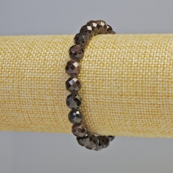 Гривна от натурален гранат, грановани топчета диаметър около 8 мм, дължина 18 см (еластична основа)