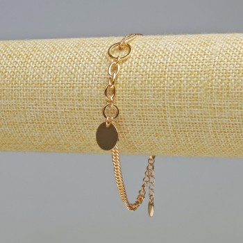 Гривна Xuping позлата 18K, дебелина около 3 мм, дължина 19–22 см