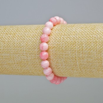 Гривна с изкуствен турмалин (едно парче) гладка топка, диаметър 8 мм ± (еластична основа), дължина 18 см+