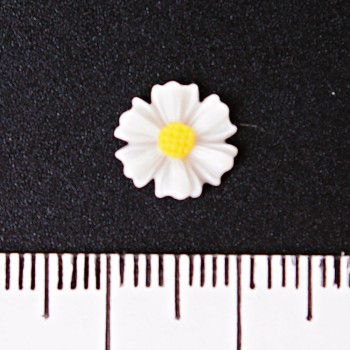 Фурнитура за бижута Ромашка, без дупка 10 мм, фас. 20 бр.