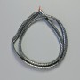 Хематит мънисти змиевидни плоски — вълнообразни зиг-заг, черен цвят, диаметър 5×3 мм, дължина около 40 см, низка
