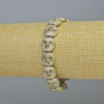 Гривна от гематит «Дърво» матов сребрист оттенък