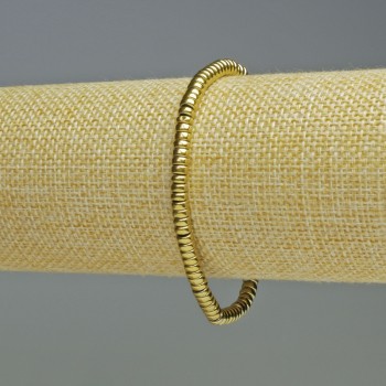 Гривна от хематит в златист цвят, диаметър 4×2 мм, дължина 18 см, еластична