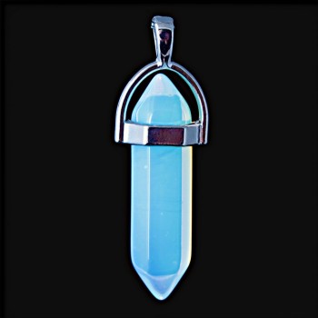 Медальон от лунен камък, шестоъгълен, 4 см