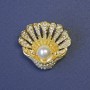 Брошка «Черупка с бяла перла»