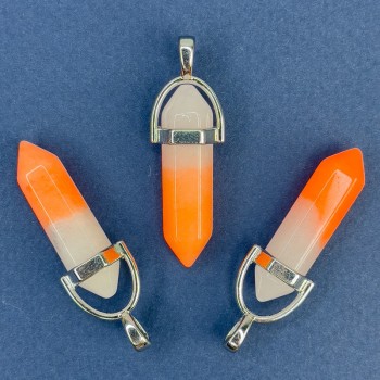 Кулон от тонован кварц шестоъгълен 40 мм+