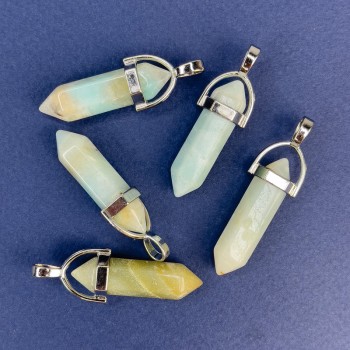 Висулка от амазонит със шестоъгълна форма 40 мм+