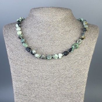 Огърлица валит с огранени мъниста, размери 10×7 мм, дължина 50 см