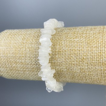 Браслет адуляр късчета 9×3мм+-, дължина 18см+- стрейч