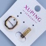 Обеци Xuping 14х4 мм с позлата 18K
