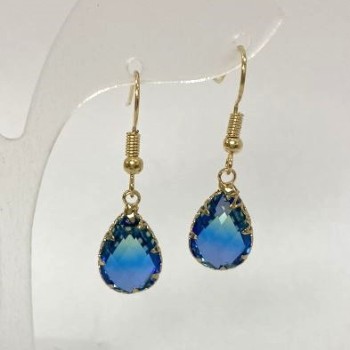 Обеци-капки мултицветни, диаметър 10 мм, дължина 34 мм