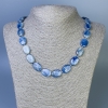 Огърлица Кианит овал 18×13 мм ±, дължина 50 см ± с закопчалник