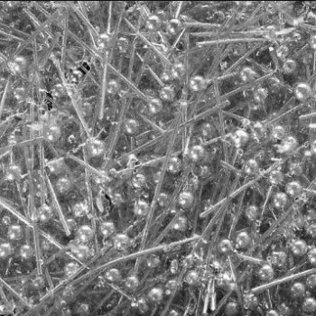 Булавка с главичка топче от сив метал, дължина 40 мм, тегло 200 г