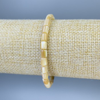 Гривна от перламутър, гранена, диаметър 6×5 мм, дължина 18 см, еластична