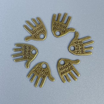 Висулка във форма на длан бронзов цвят за бижута, ръчна изработка