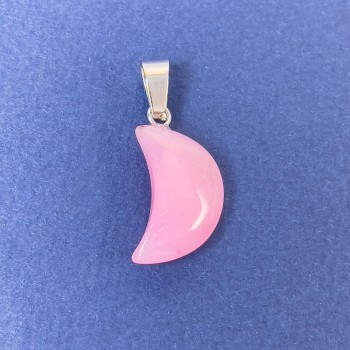 Кулон Луна от турмалин (тонован камък) 11х18х5х28мм+