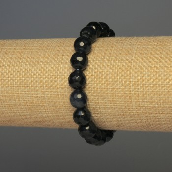 Гривна с апатит грановани мънисти, диаметър 10 мм, дължина 18 см +- еластична основа