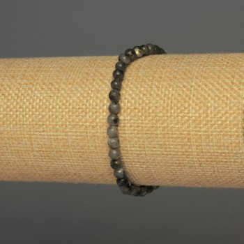 Браслет лабрадорит с гладко мънисто, диаметър 4–5 мм, дължина 18 см, на еластична основа