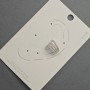 Сережка-каф за ухото от сребрист метал 10×14 мм ± бели кристали