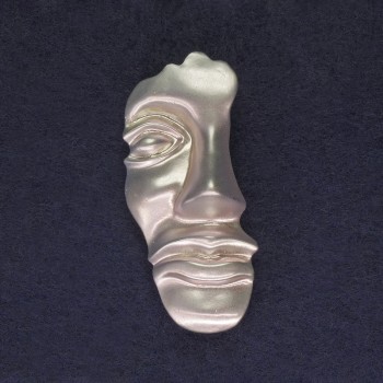 Брошка Акцент Личност цвят: сребърен 55×24 мм ± сребрист метал