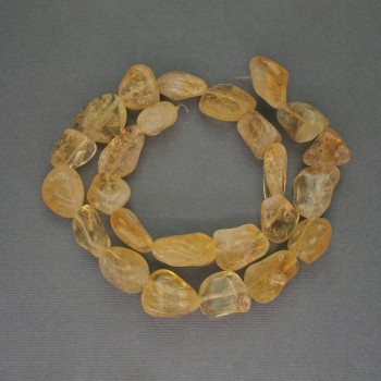 Фасетирани мънисти от цитрин, диаметър 14–18×13–17 мм ± на конец, дължина 38 см
