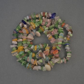 Мъниста Асортимент «Котешко око» на конец, диаметър 6–10×2–4 мм, дължина около 76 см