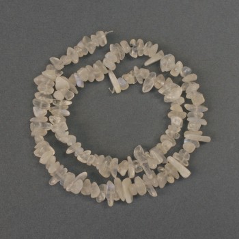 Мъниста адуляр късче, диаметър 6–8×3 мм ±, дължина 39 см ± на конец