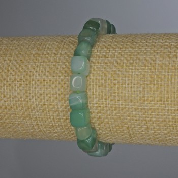 Браслет от агат кубик 7х7 мм, дължина 18 см, еластичен