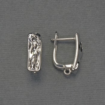 Швензи за обеци от сребрист метал 17×6 мм + - чифт