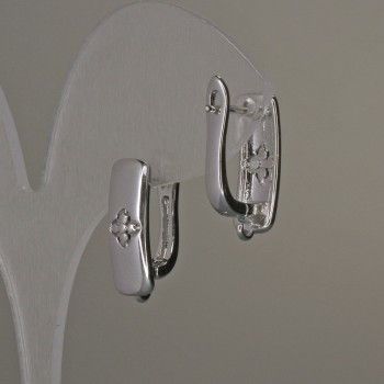 Швензи за обеци от сребрист метал 17×6 мм – чифт