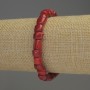Гривна от корал рубка, диаметър 5–8×8 мм, дължина 18 см, еластична лента