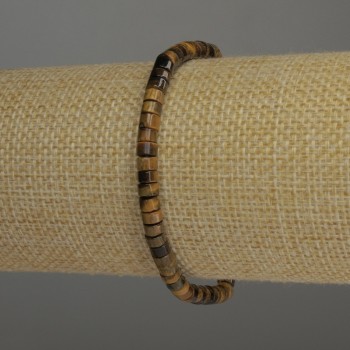 Гривна от тигрово око рондел, диаметър около 4,5×3 мм, дължина 18 см, стрейч