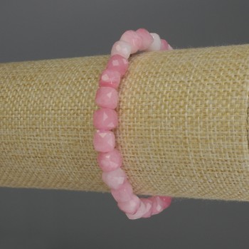 Браслет от гранен турмалин — кубчета, диаметър 7 мм, дължина 18 см, еластична основа